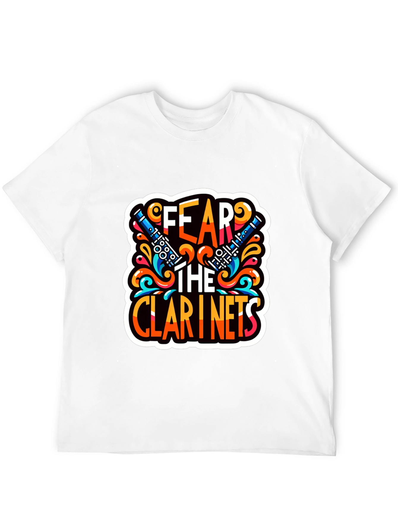 Fear the Clarinets Graphic T-Shirt - Music Lover Tee