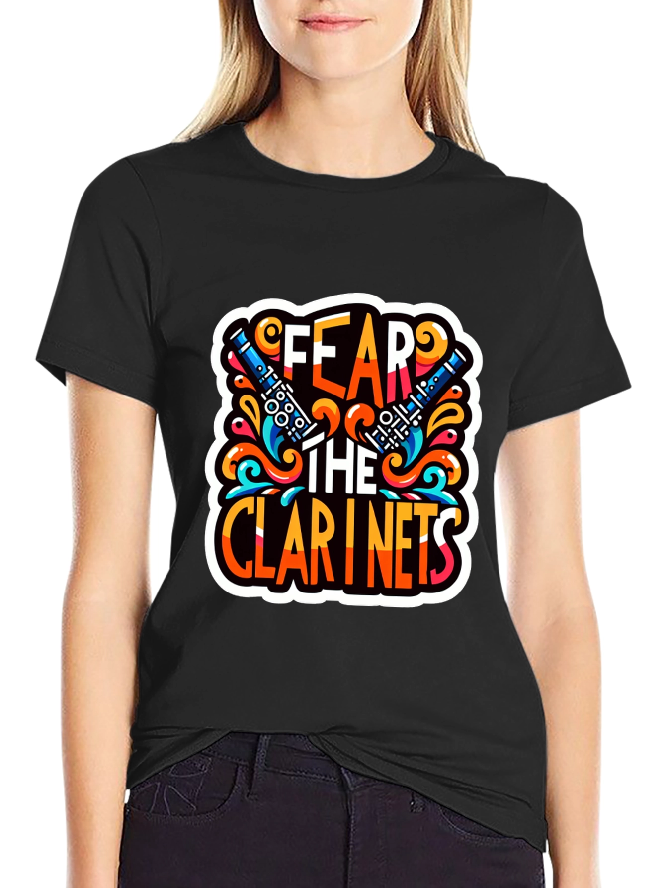 Fear the Clarinets Graphic T-Shirt - Music Lover Tee