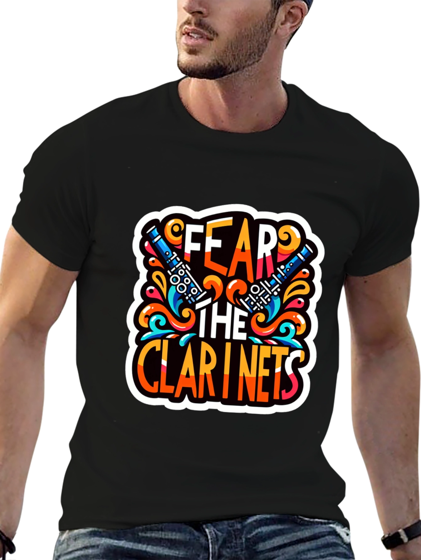 Fear the Clarinets Graphic T-Shirt - Music Lover Tee