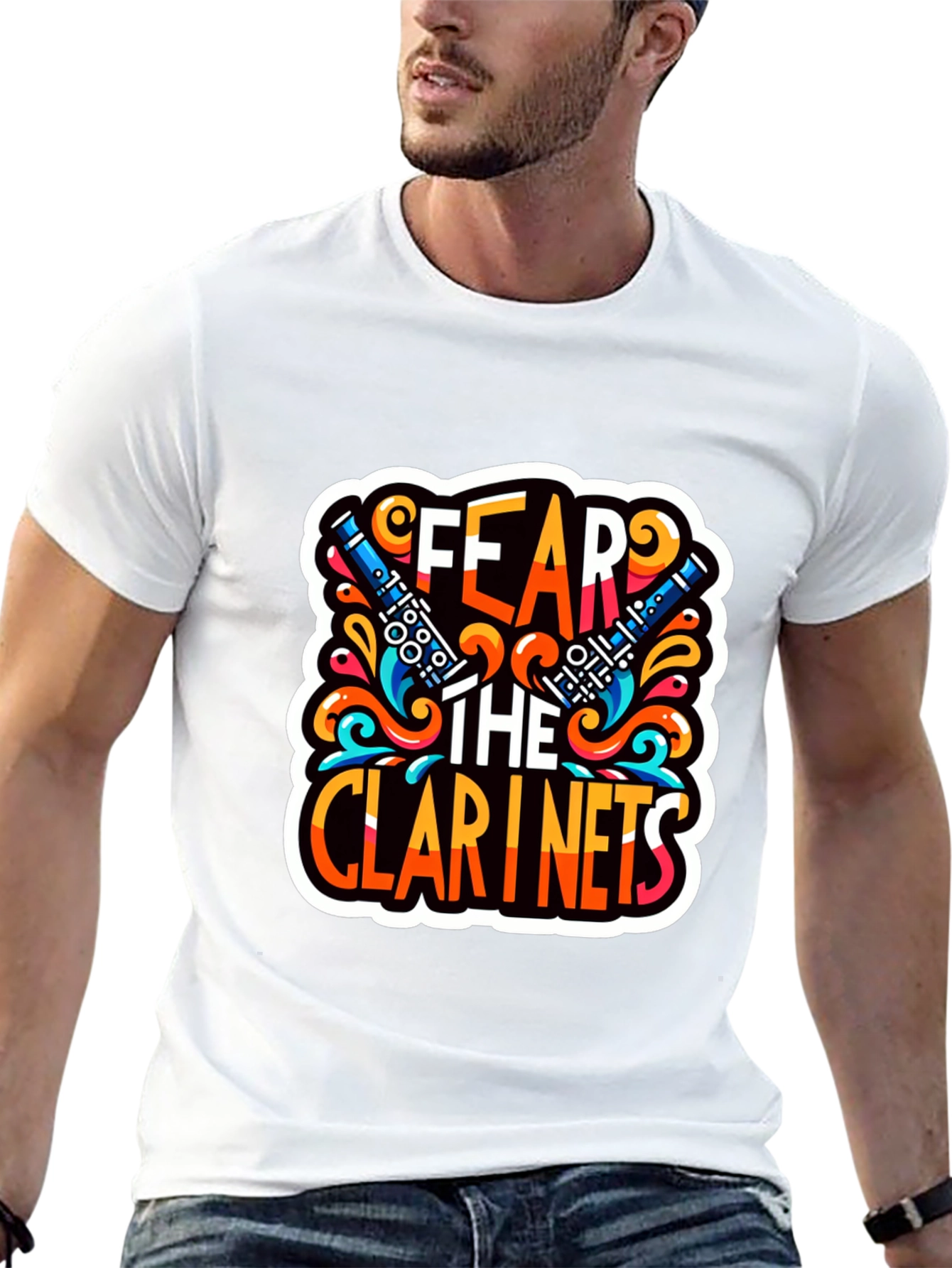 Fear the Clarinets Graphic T-Shirt - Music Lover Tee