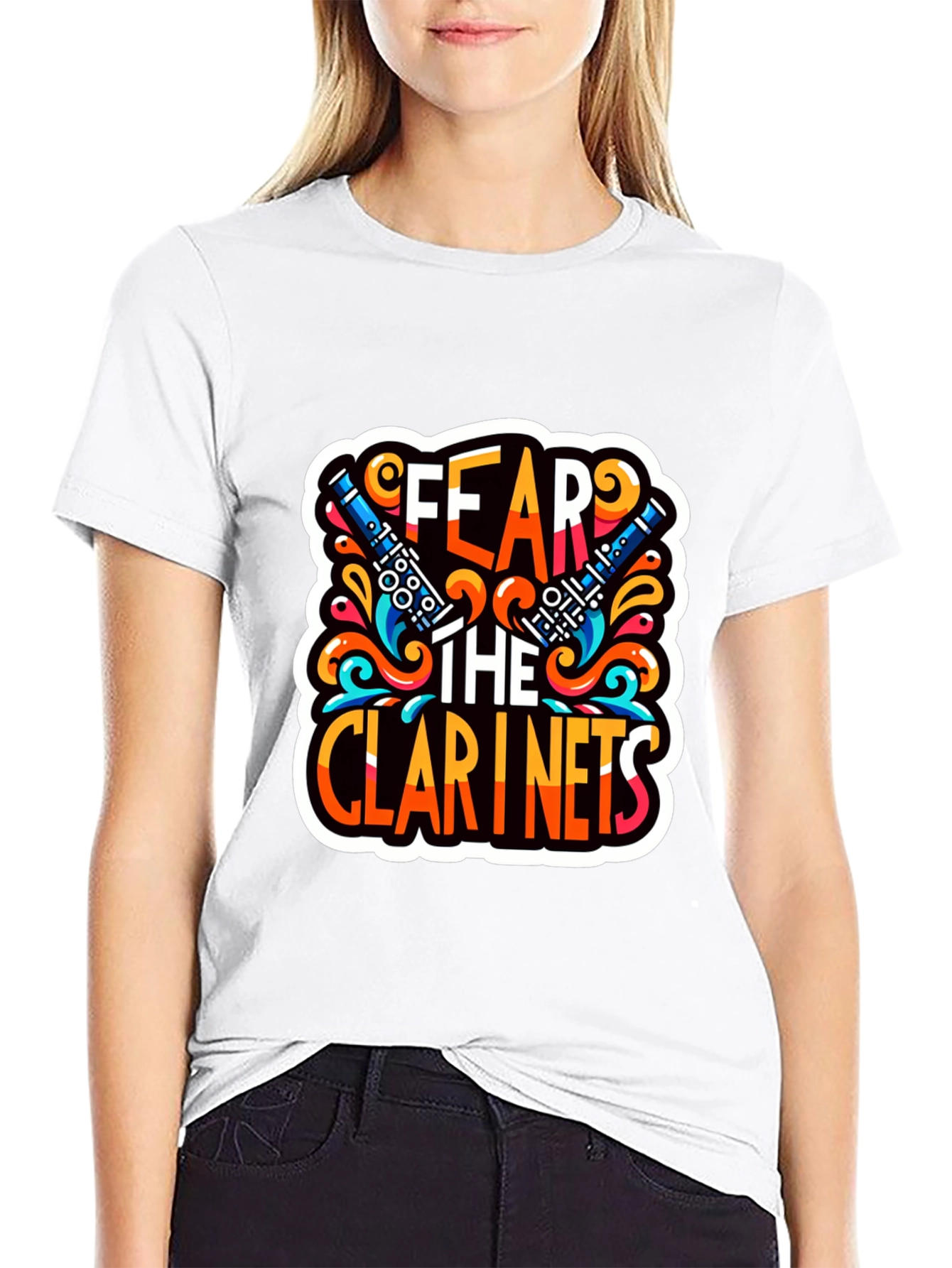 Fear the Clarinets Graphic T-Shirt - Music Lover Tee