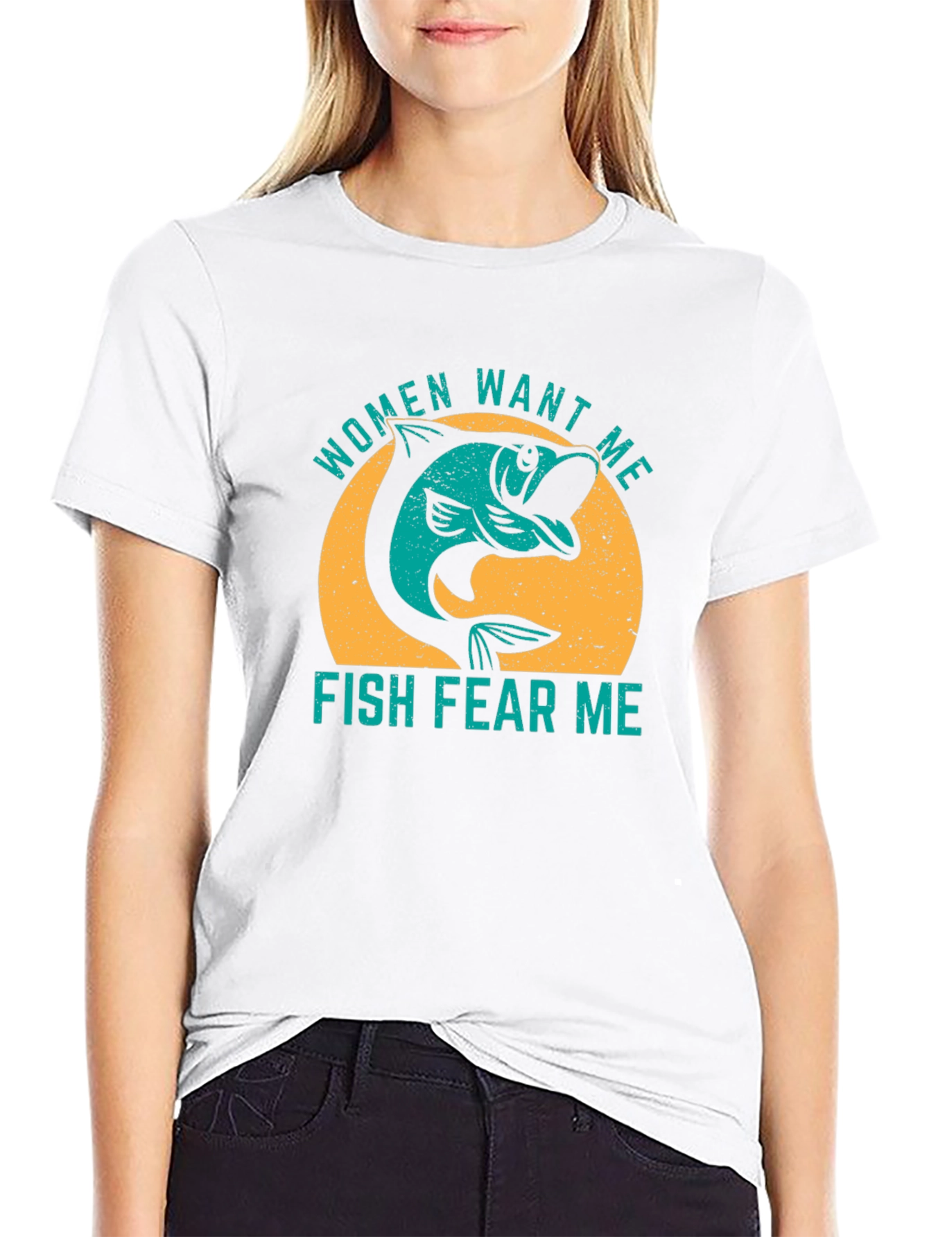 Women Want Me Fish Fear Me Graphic T-Shirt