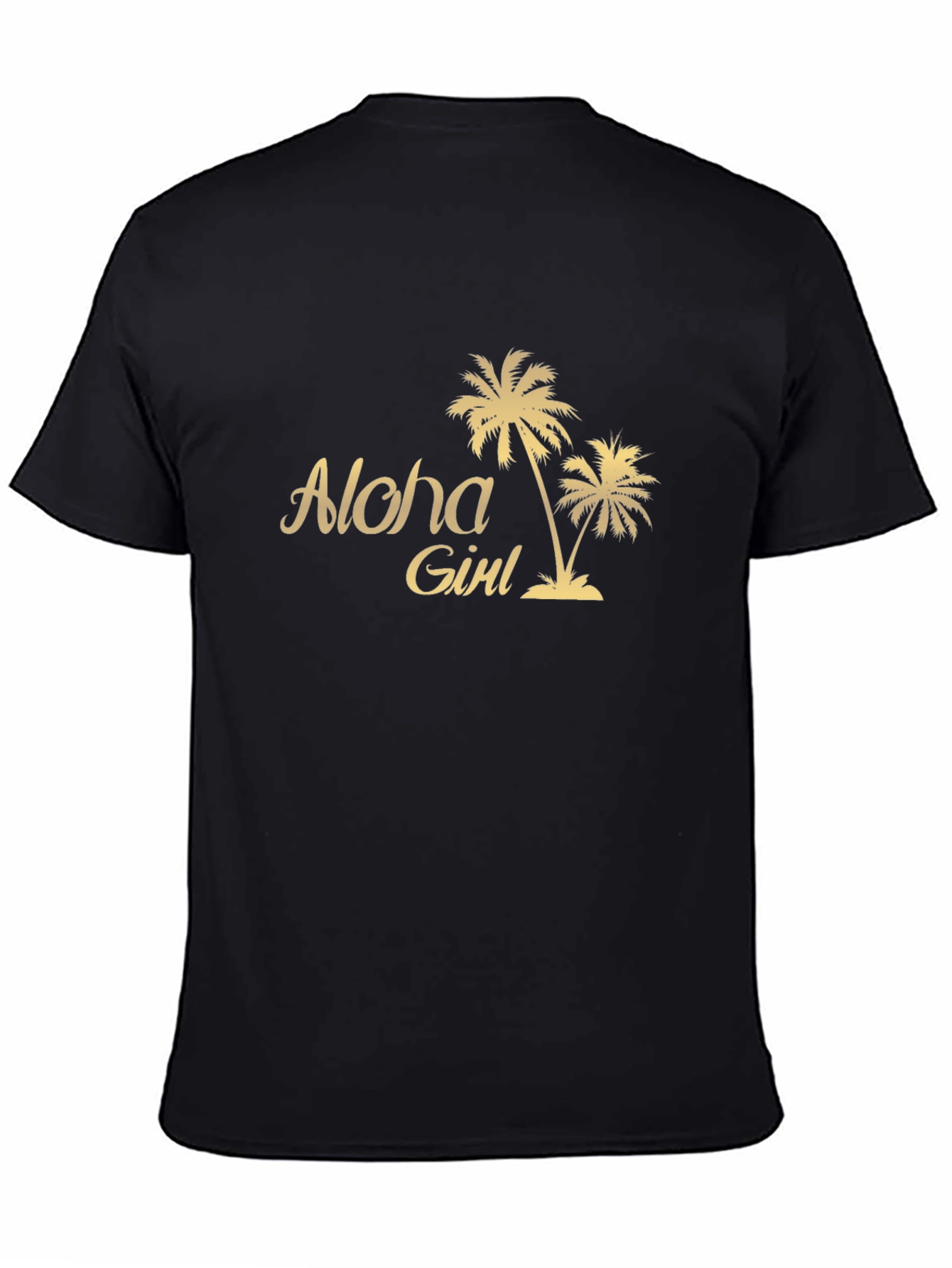 Aloha Girl Graphic Tee - Tropical Palm Tree T-Shirt