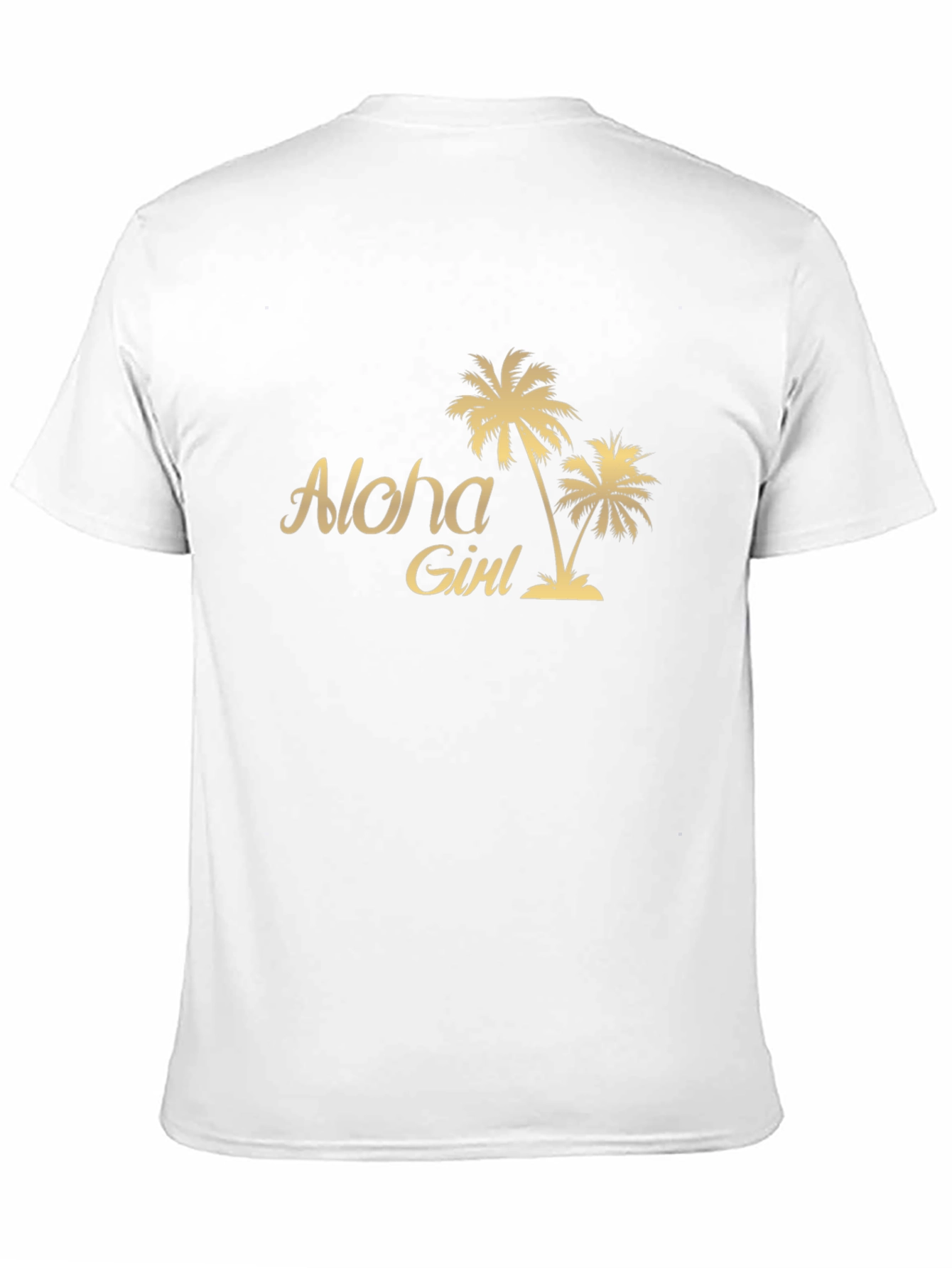 Aloha Girl Graphic Tee - Tropical Palm Tree T-Shirt