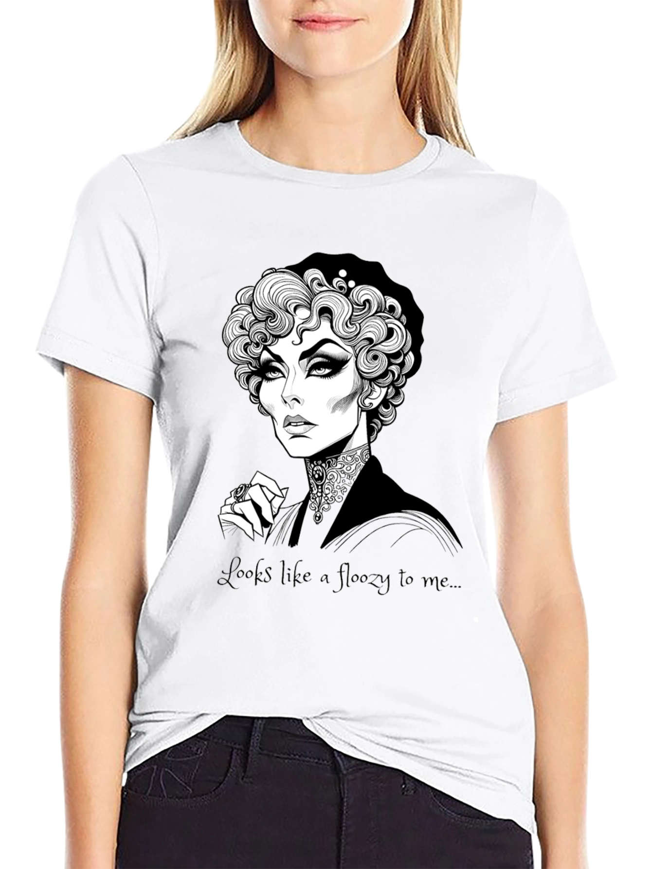 Elegant Gothic Portrait T-Shirt