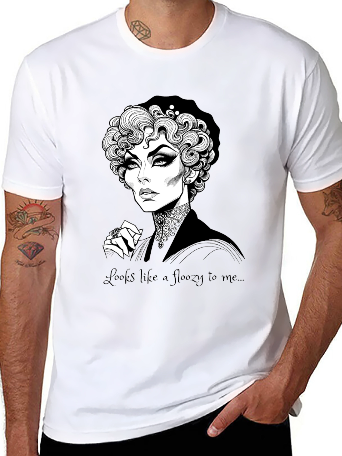 Elegant Gothic Portrait T-Shirt