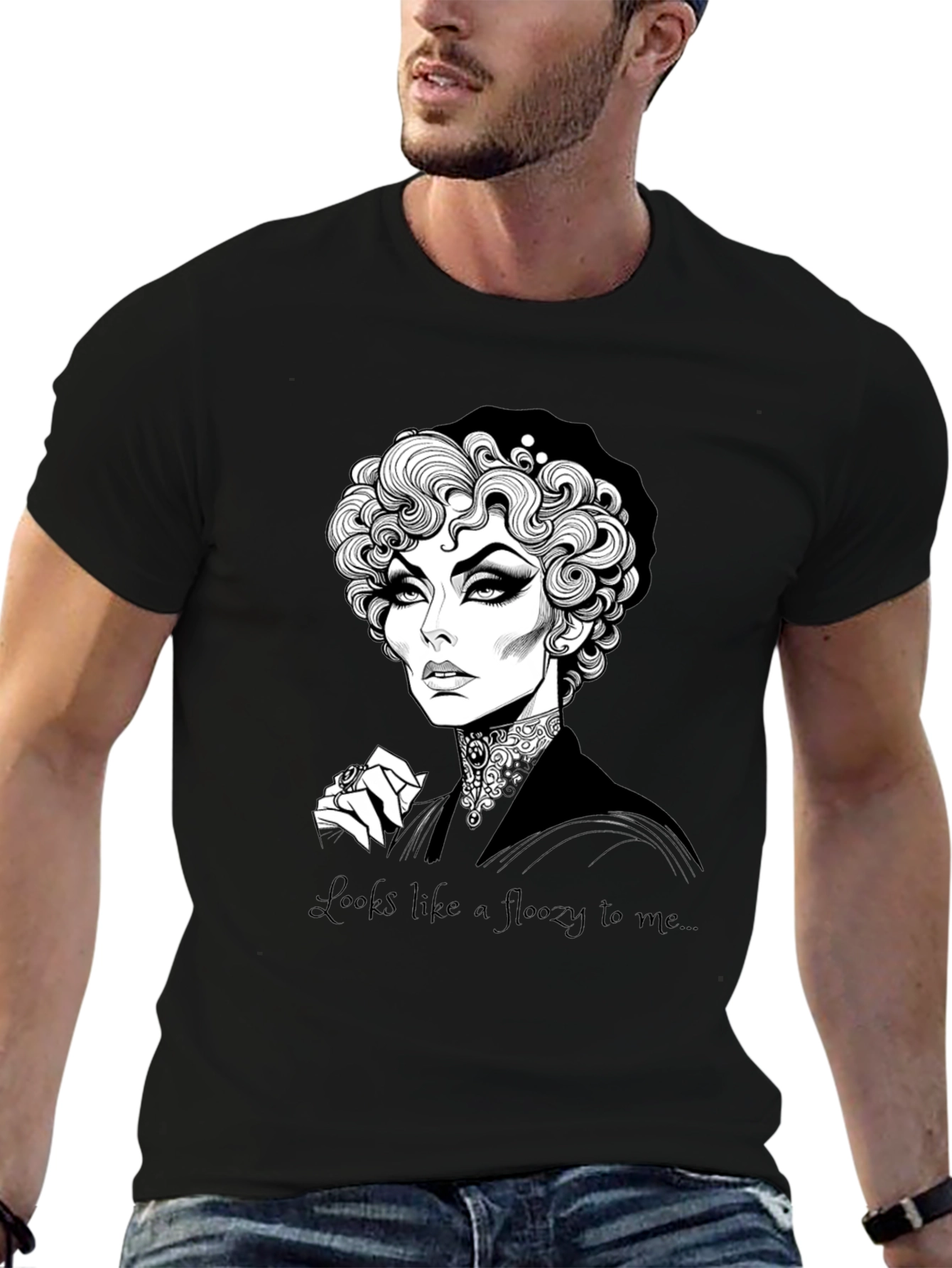 Elegant Gothic Portrait T-Shirt