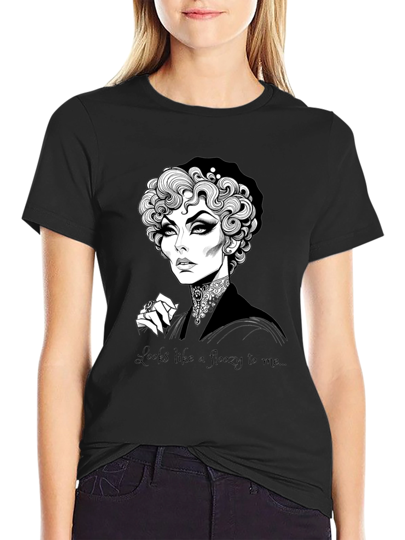 Elegant Gothic Portrait T-Shirt