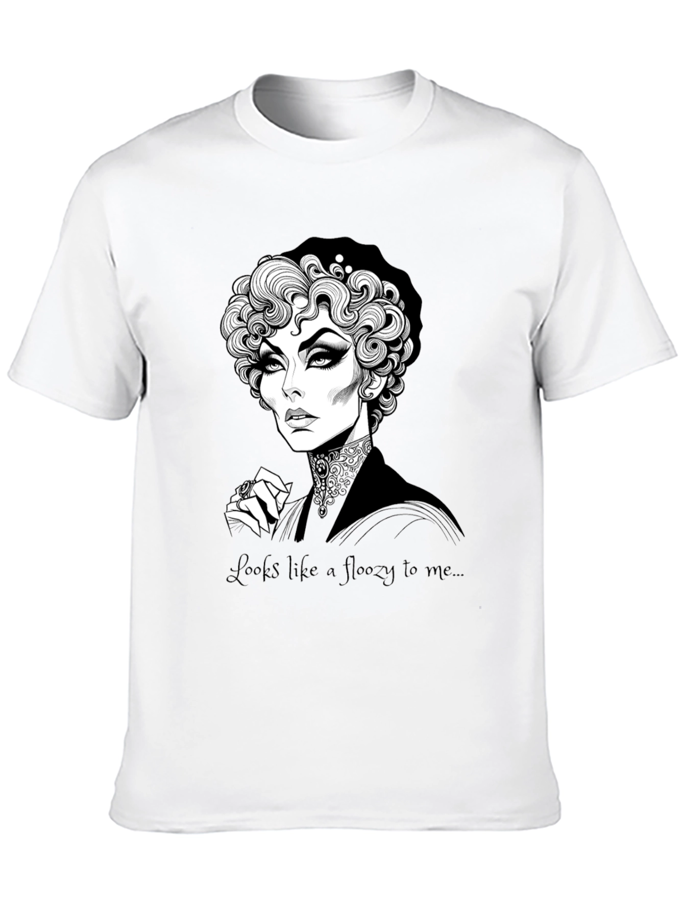 Elegant Gothic Portrait T-Shirt