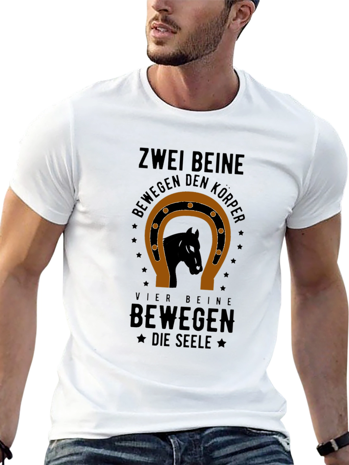 Zwei Beine Horse Graphic T-Shirt