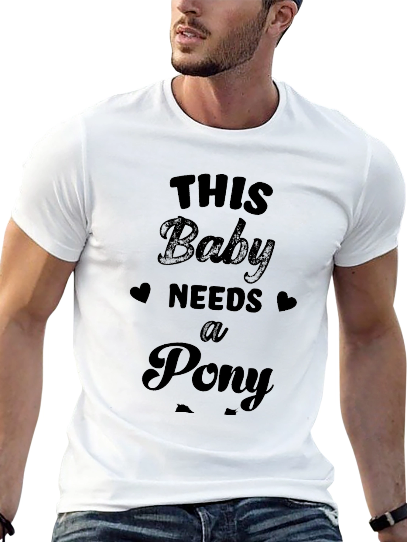 This Baby Needs a Pony Black T-Shirt