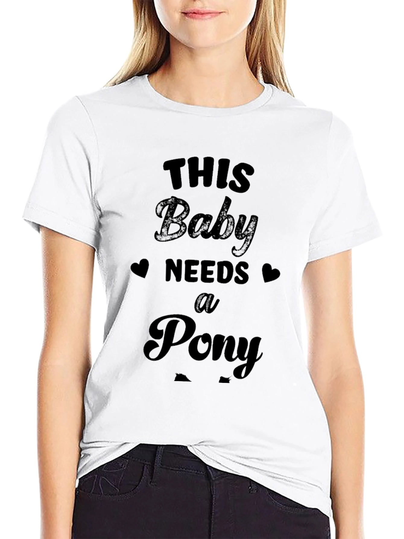 This Baby Needs a Pony Black T-Shirt