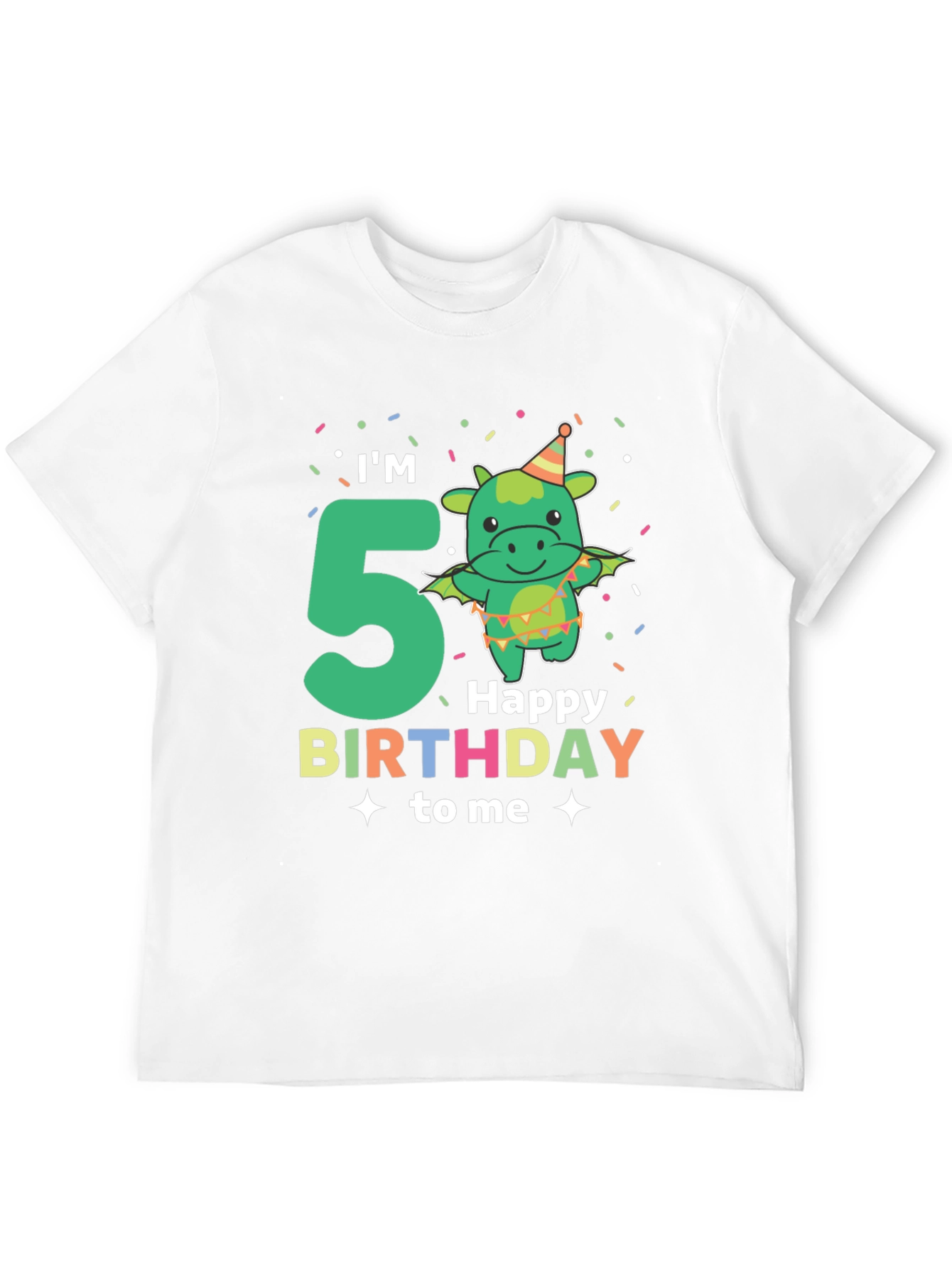 Im 5 Happy Birthday To Me Black T-Shirt