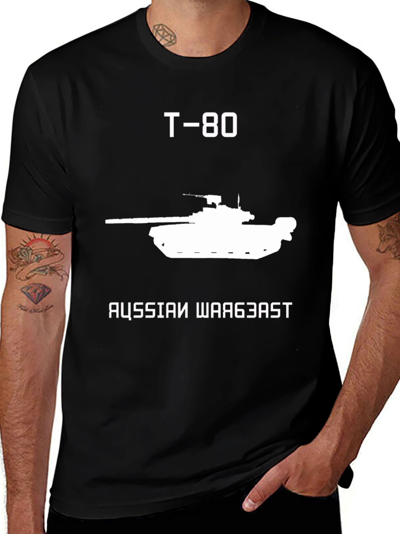 T-80 Tank Graphic Tee - Russian War Beast Shirt