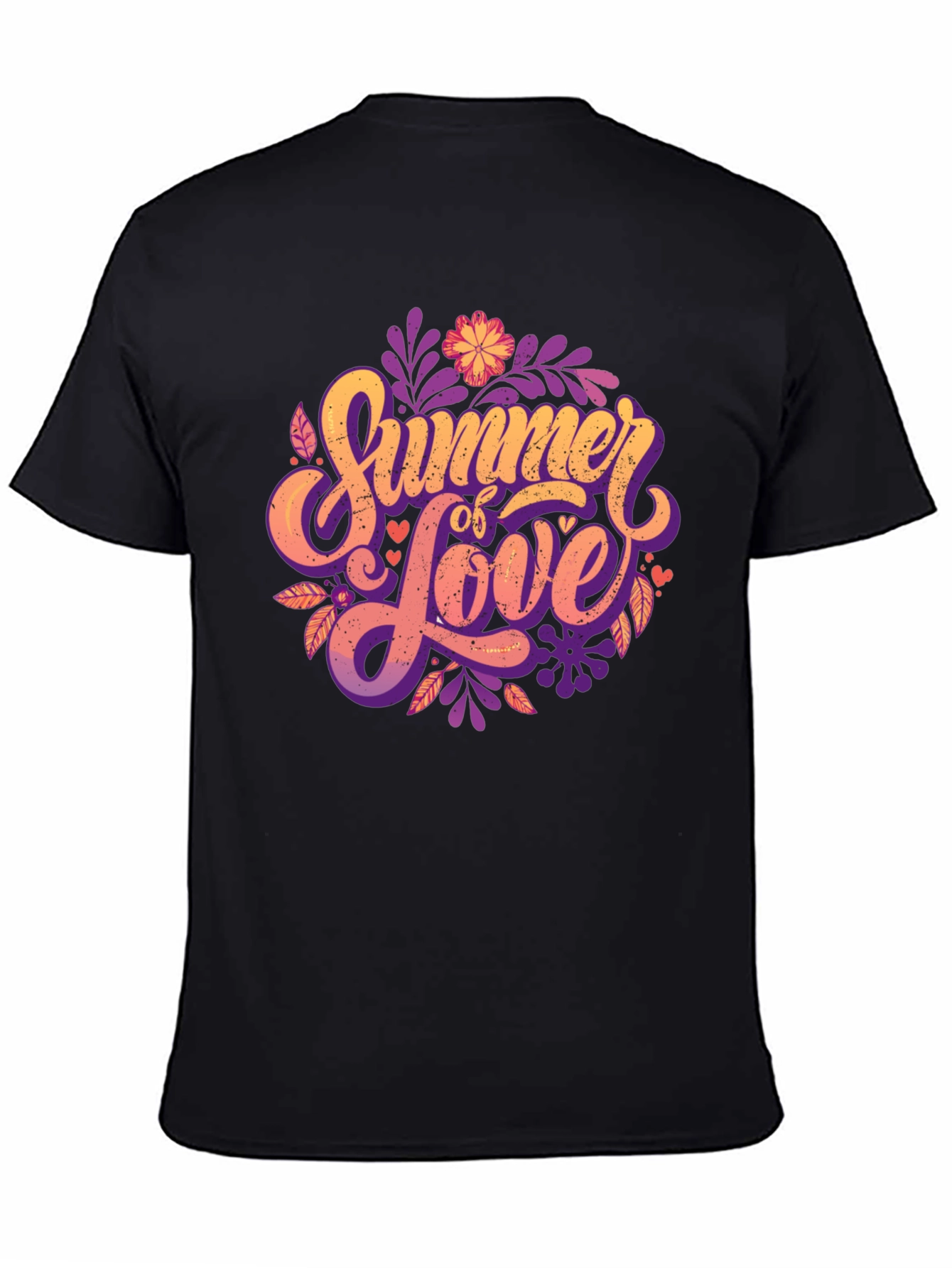 Summer of Love Graphic T-Shirt - Stylish Black Tee