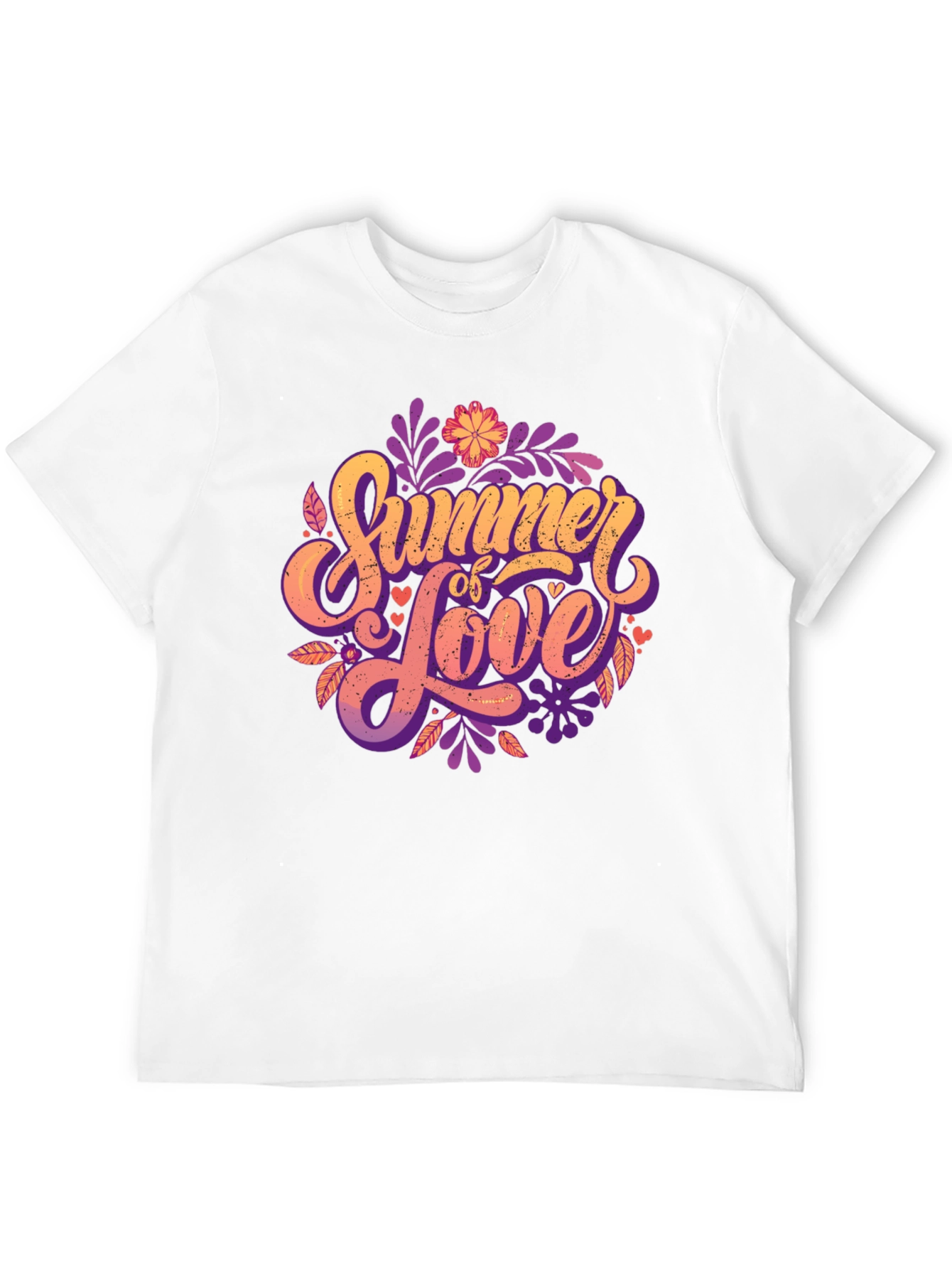 Summer of Love Graphic T-Shirt - Stylish Black Tee