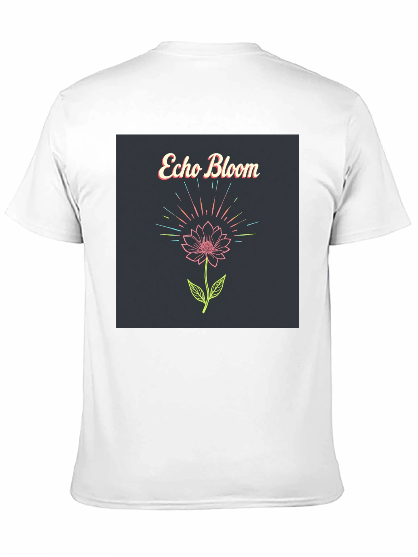Echo Bloom Graphic Print Black T-Shirt