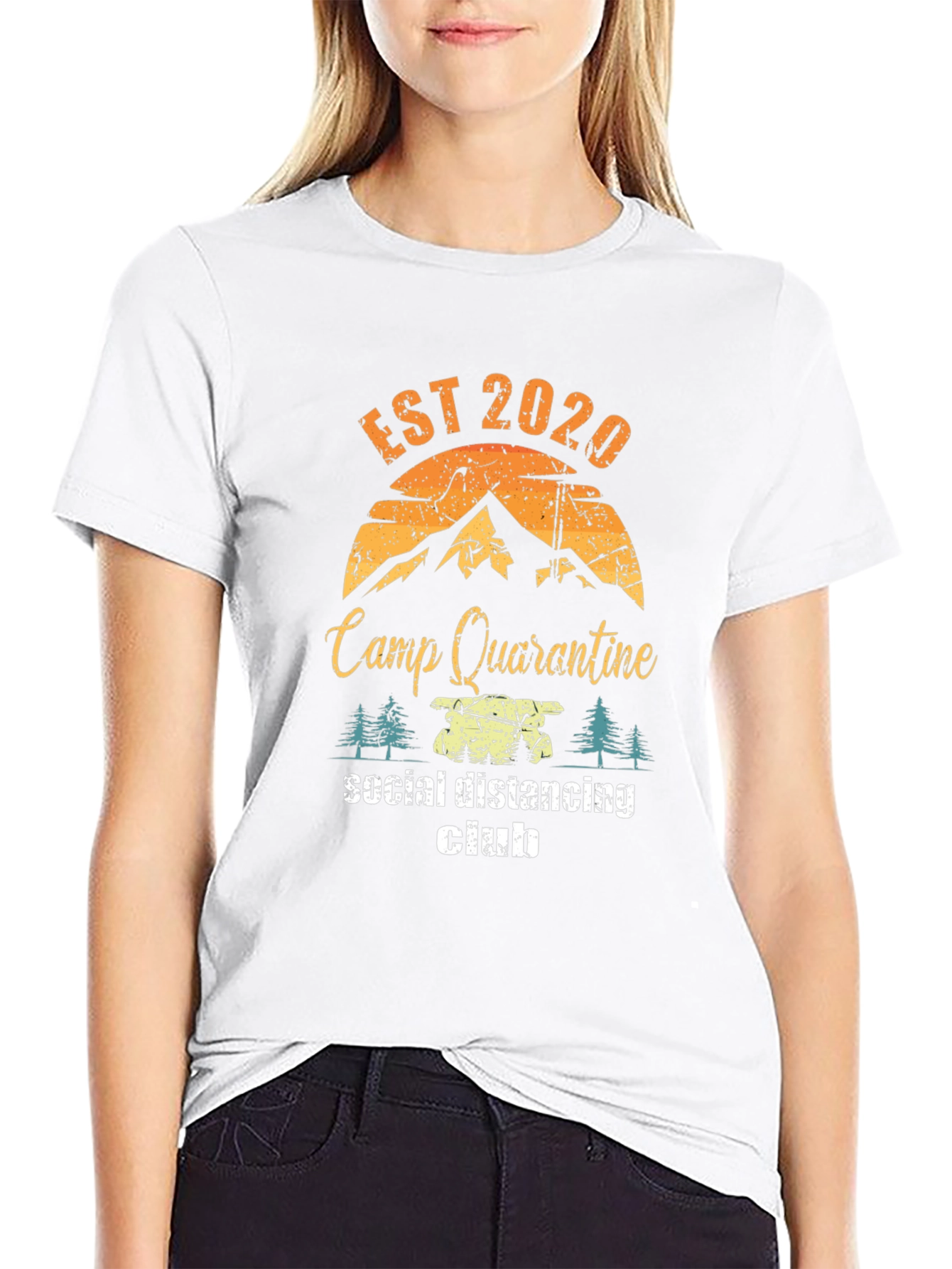 Camp Quarantine Social Distancing Club T-Shirt