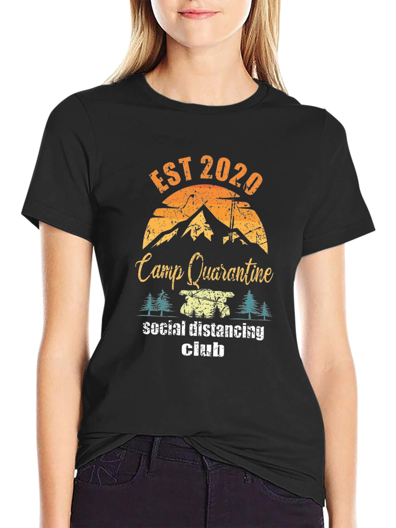 Camp Quarantine Social Distancing Club T-Shirt