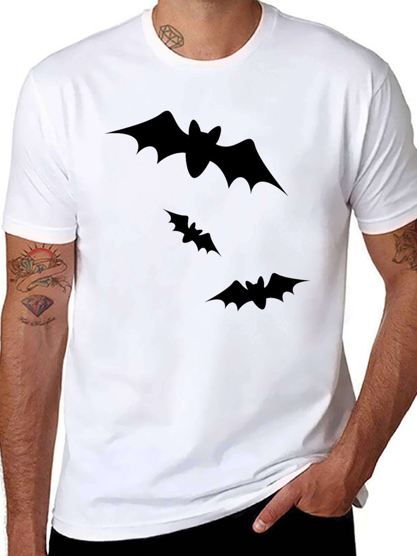 Bat Graphic Tee - Halloween Ready