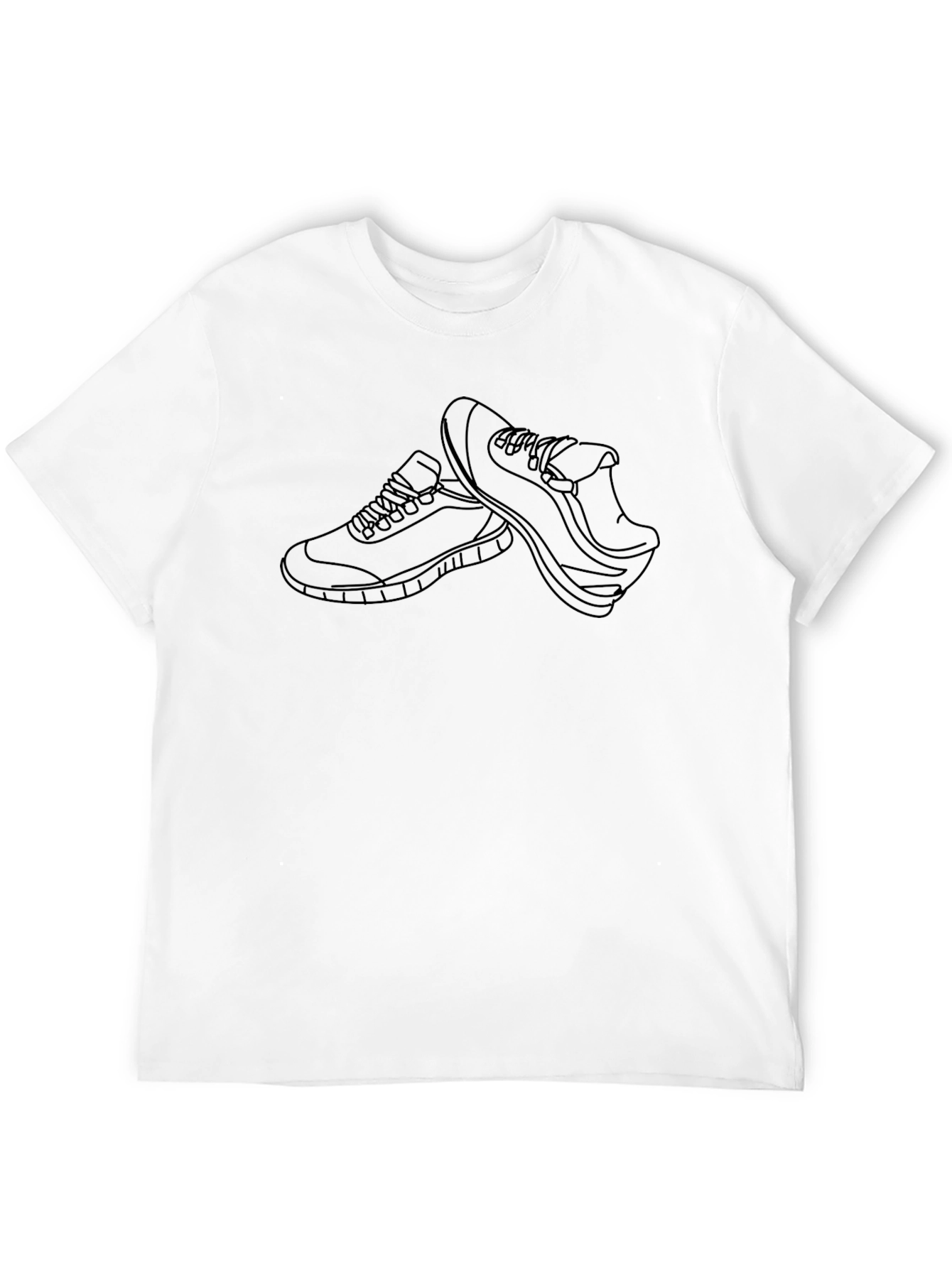 Mens Black T-Shirt with Sneaker Graphic