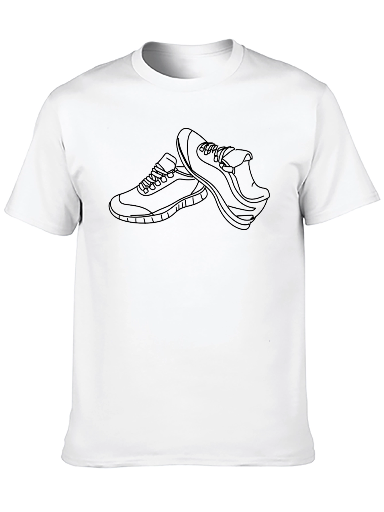 Mens Black T-Shirt with Sneaker Graphic