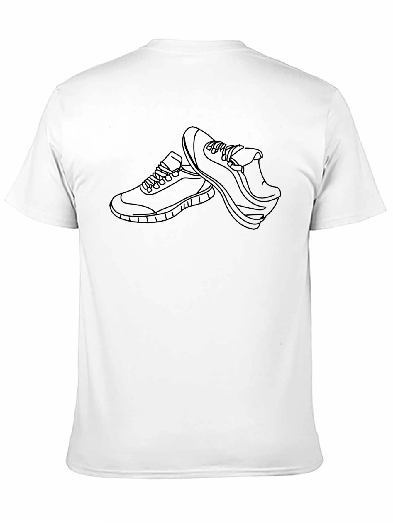 Mens Black T-Shirt with Sneaker Graphic