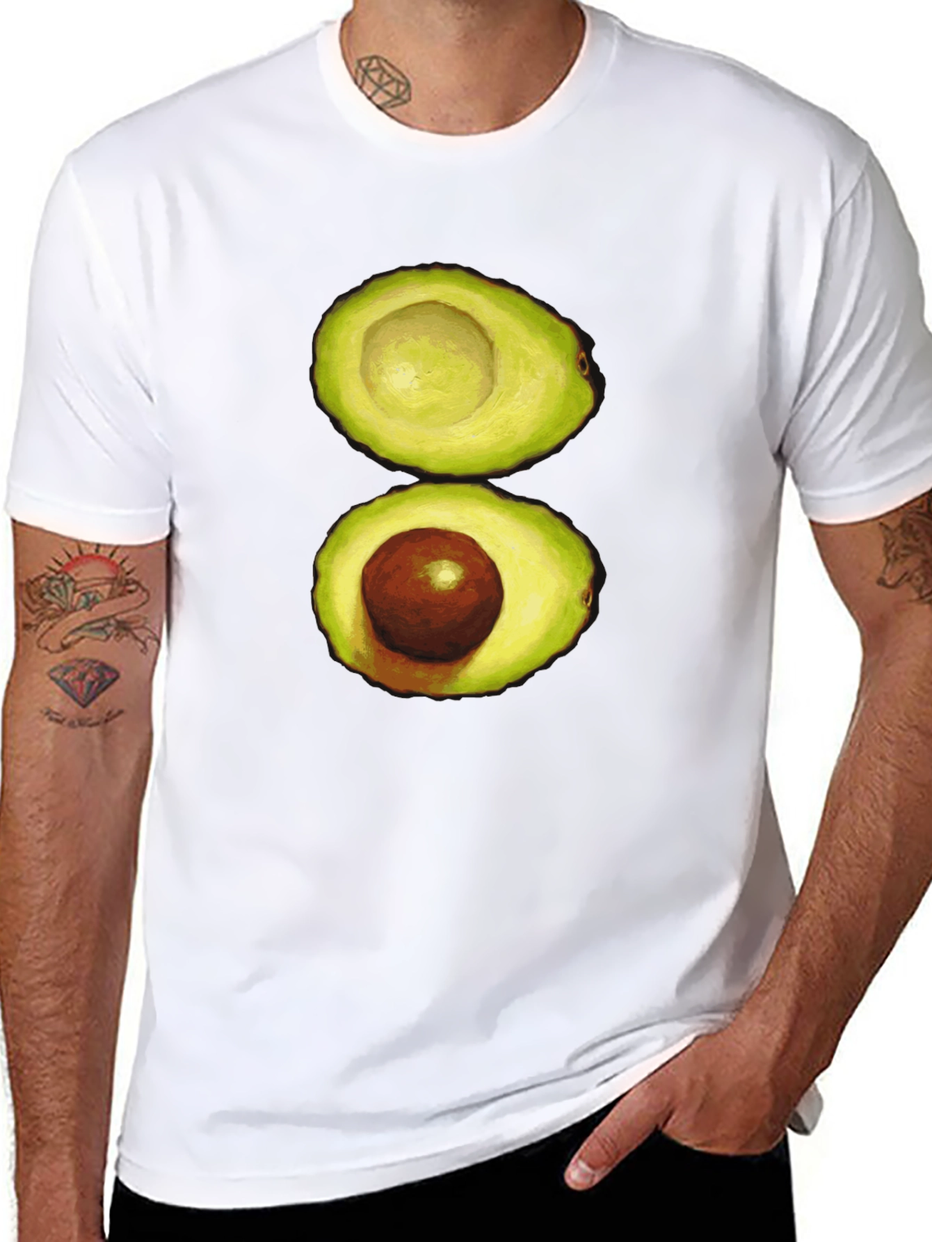 Avocado Graphic Print T-Shirt