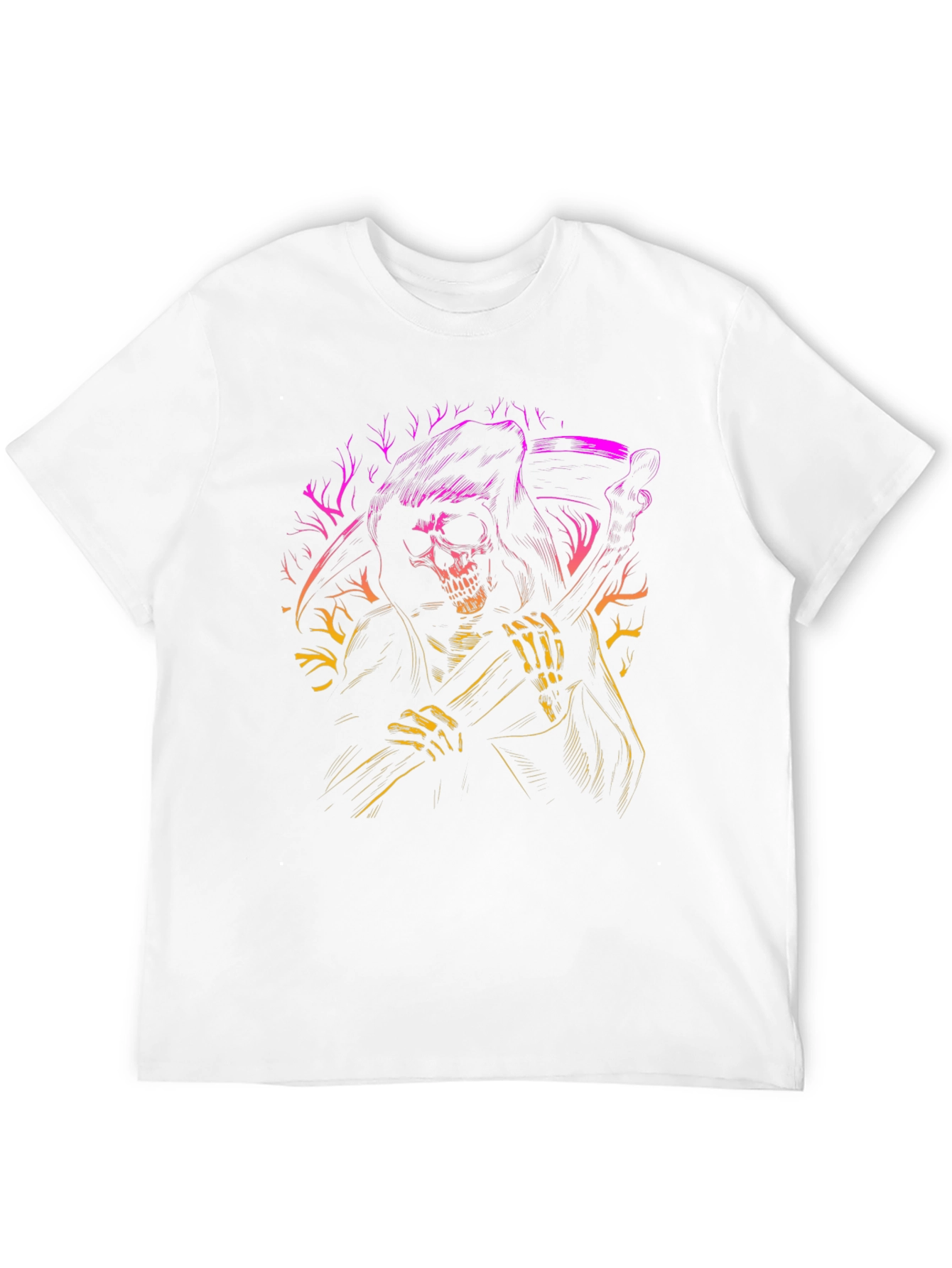 Grim Reaper Graphic Tee - Death Scythe Skeleton T-Shirt