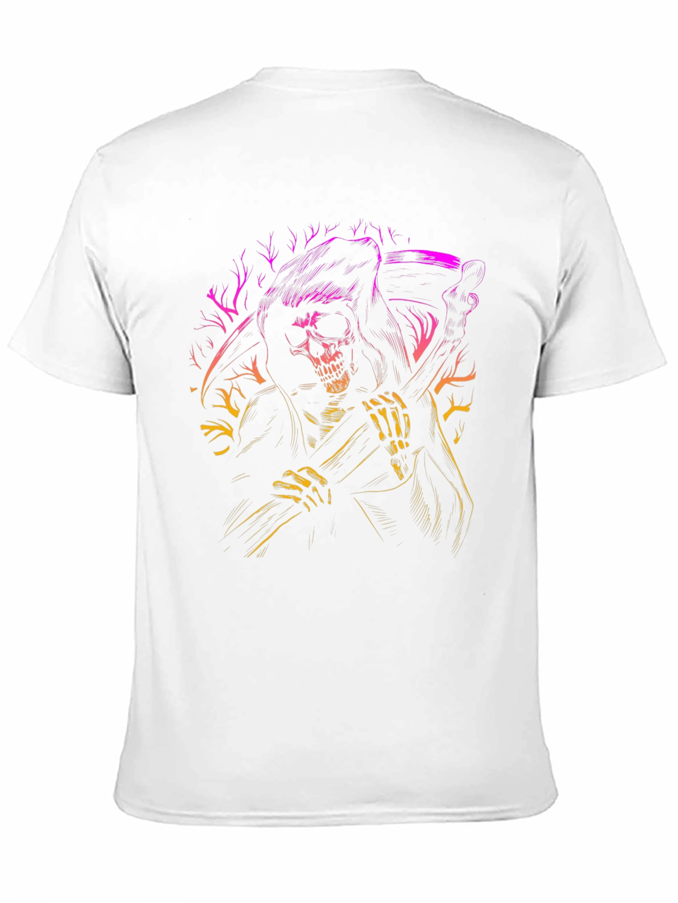 Grim Reaper Graphic Tee - Death Scythe Skeleton T-Shirt