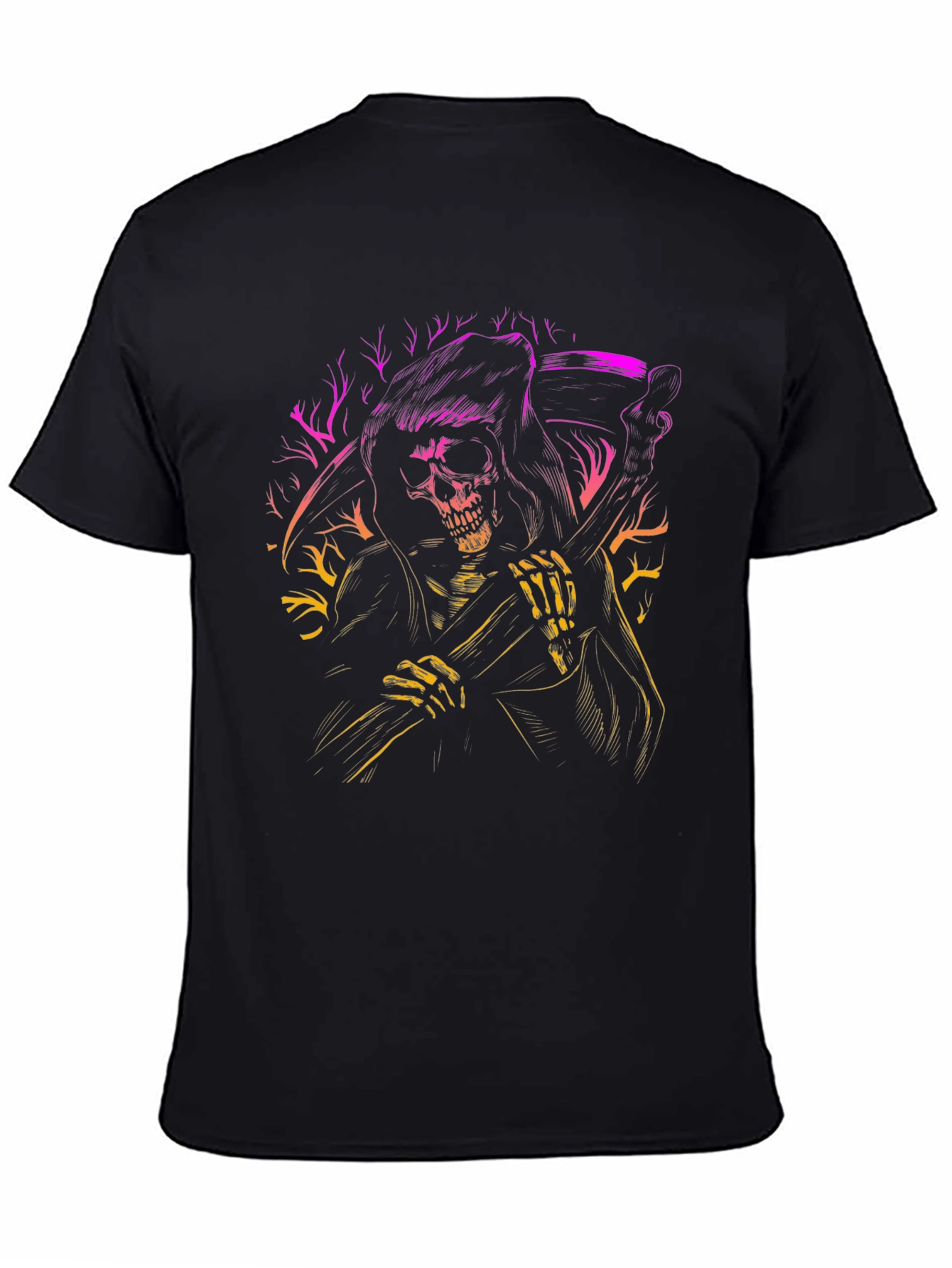 Grim Reaper Graphic Tee - Death Scythe Skeleton T-Shirt