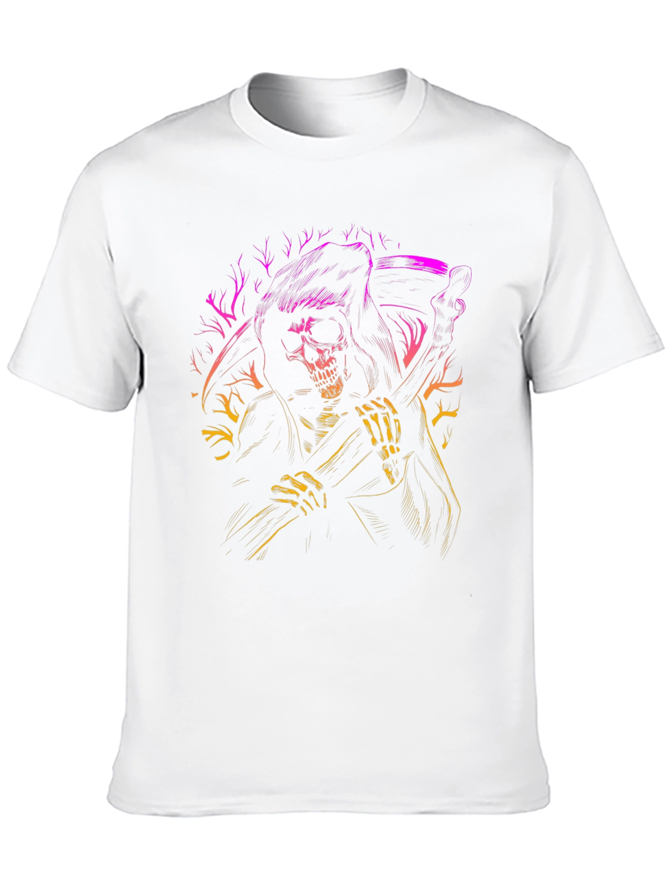 Grim Reaper Graphic Tee - Death Scythe Skeleton T-Shirt