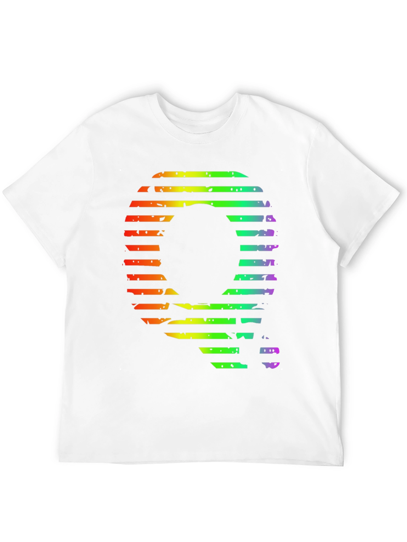 Retro Rainbow Letter Q Graphic Tee