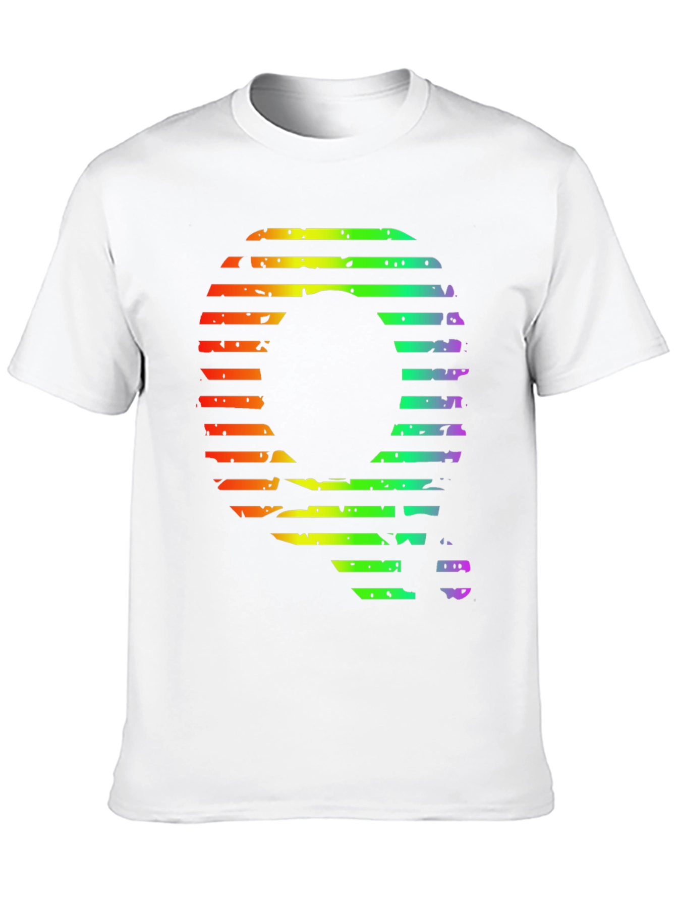 Retro Rainbow Letter Q Graphic Tee