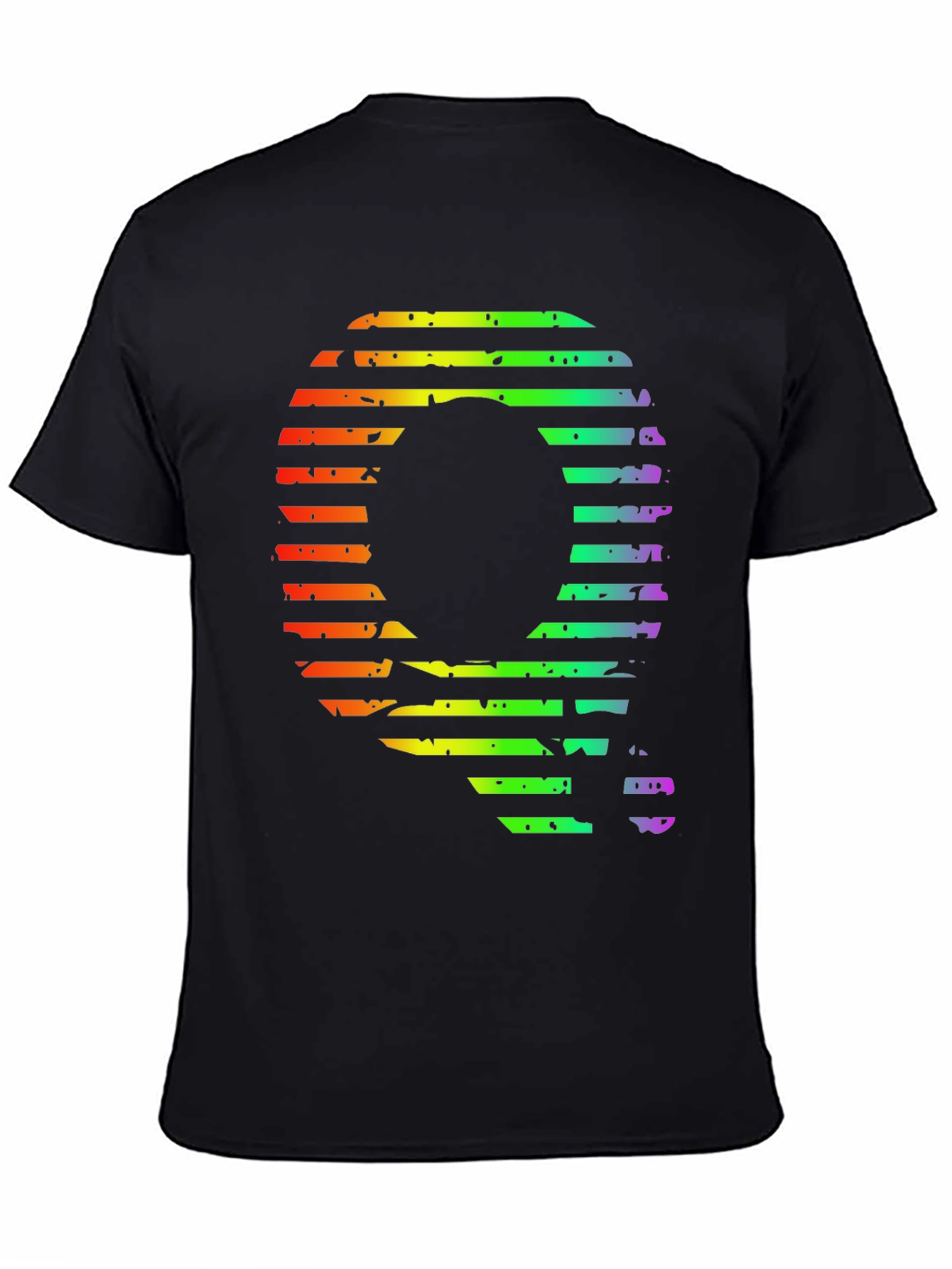 Retro Rainbow Letter Q Graphic Tee