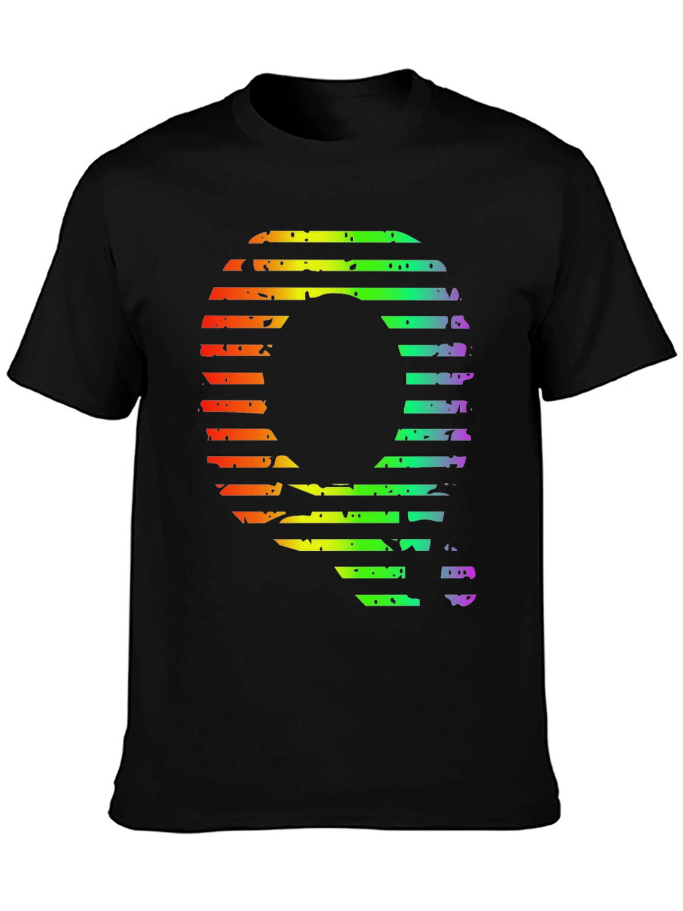 Retro Rainbow Letter Q Graphic Tee