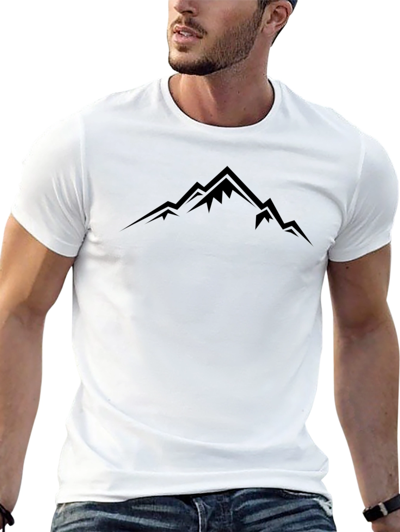 Mens Black Mountain Graphic Tee