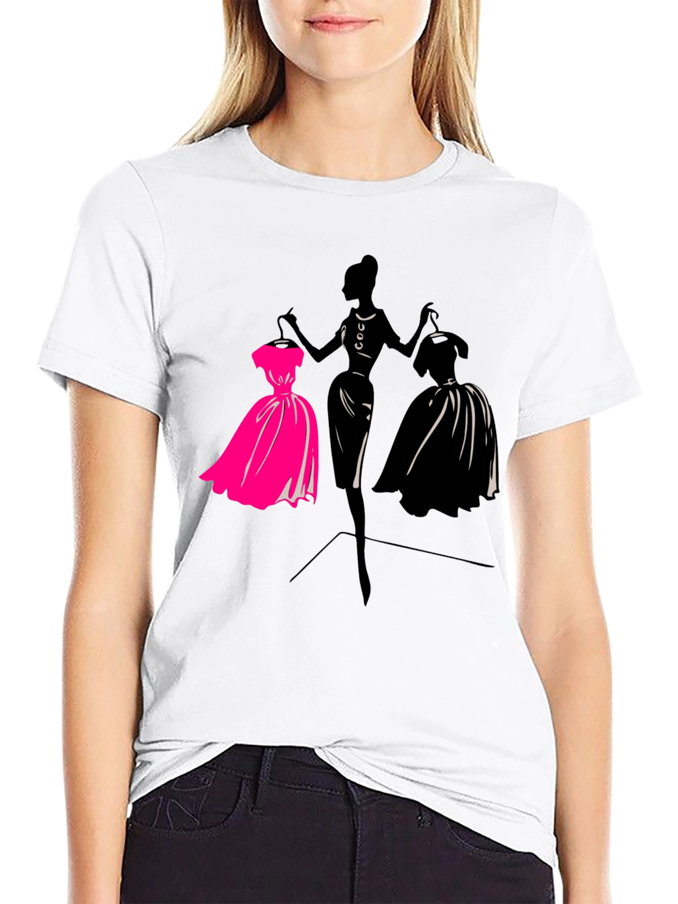 Fashionista Silhouette Graphic T-Shirt