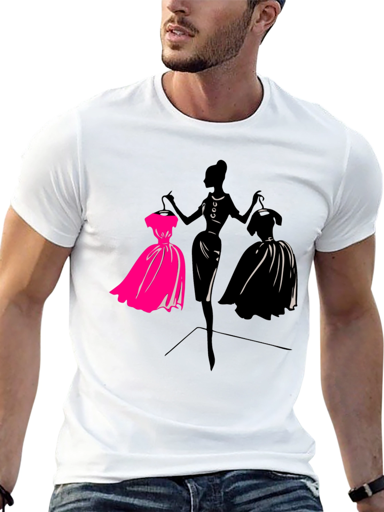 Fashionista Silhouette Graphic T-Shirt