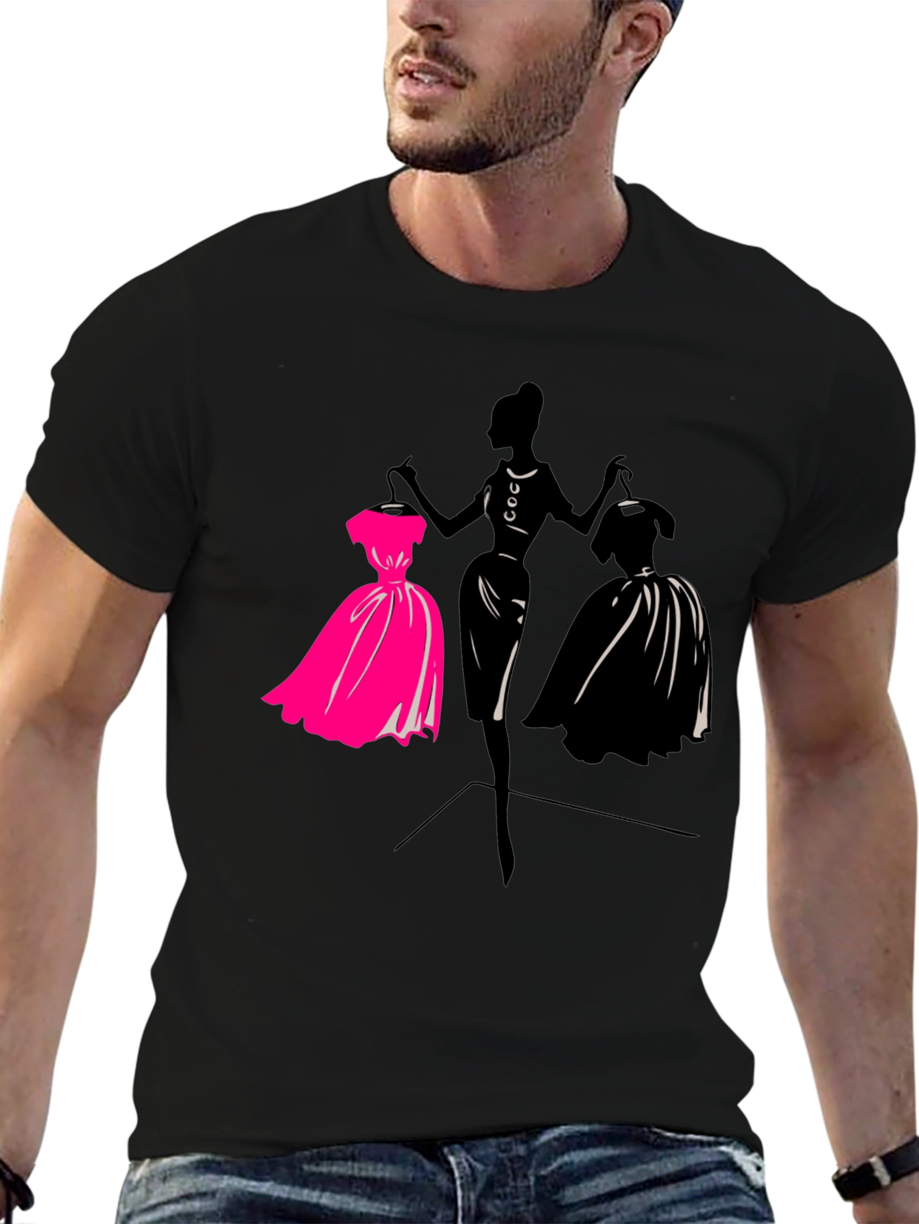Fashionista Silhouette Graphic T-Shirt