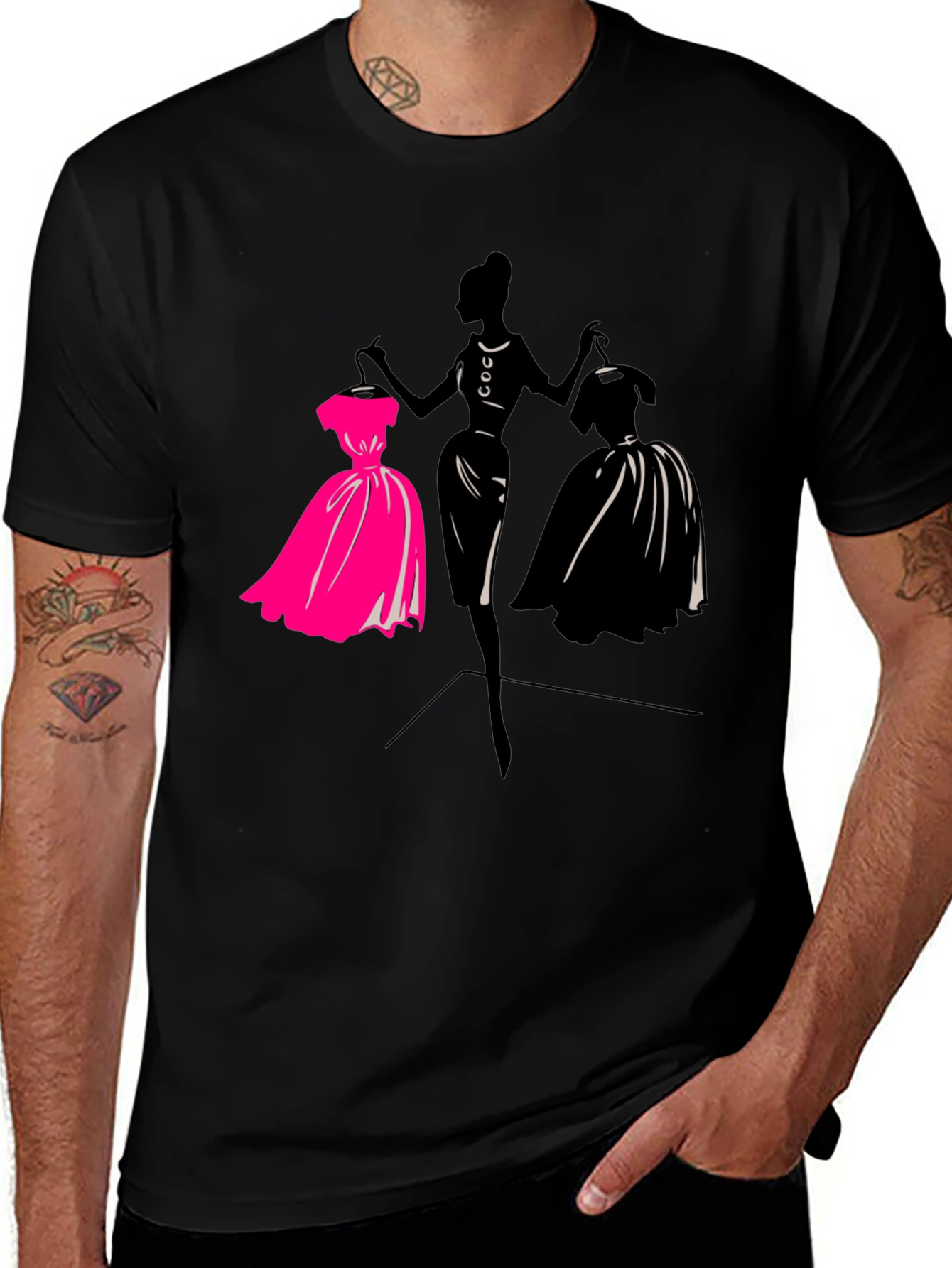 Fashionista Silhouette Graphic T-Shirt