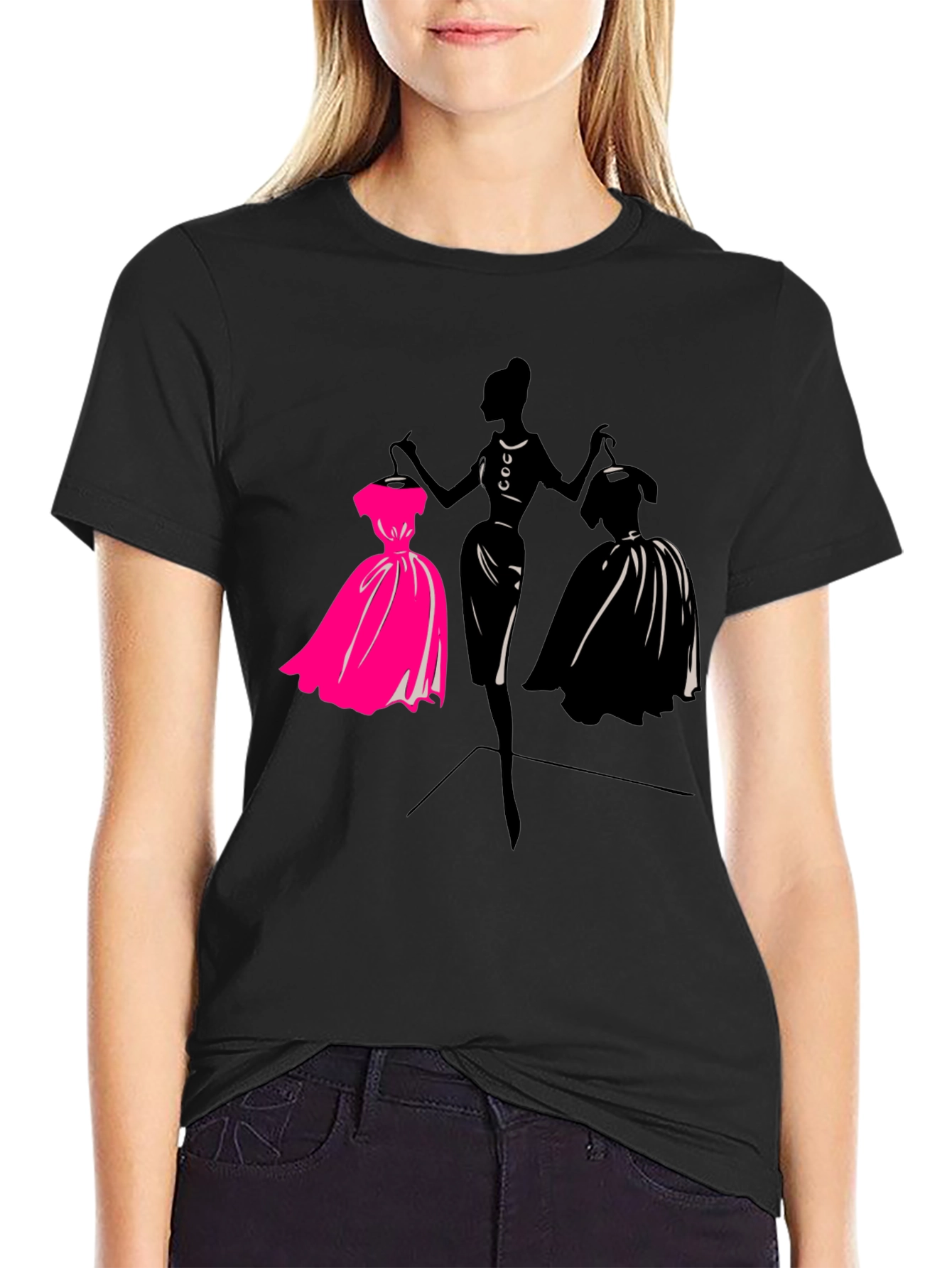 Fashionista Silhouette Graphic T-Shirt