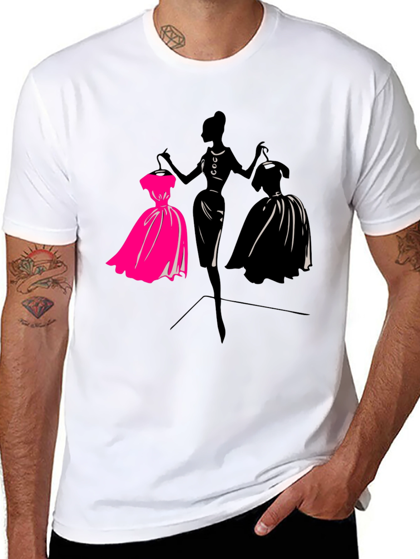 Fashionista Silhouette Graphic T-Shirt