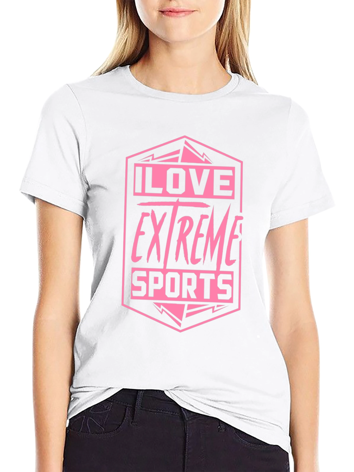 I Love Extreme Sports Graphic Tee - Black