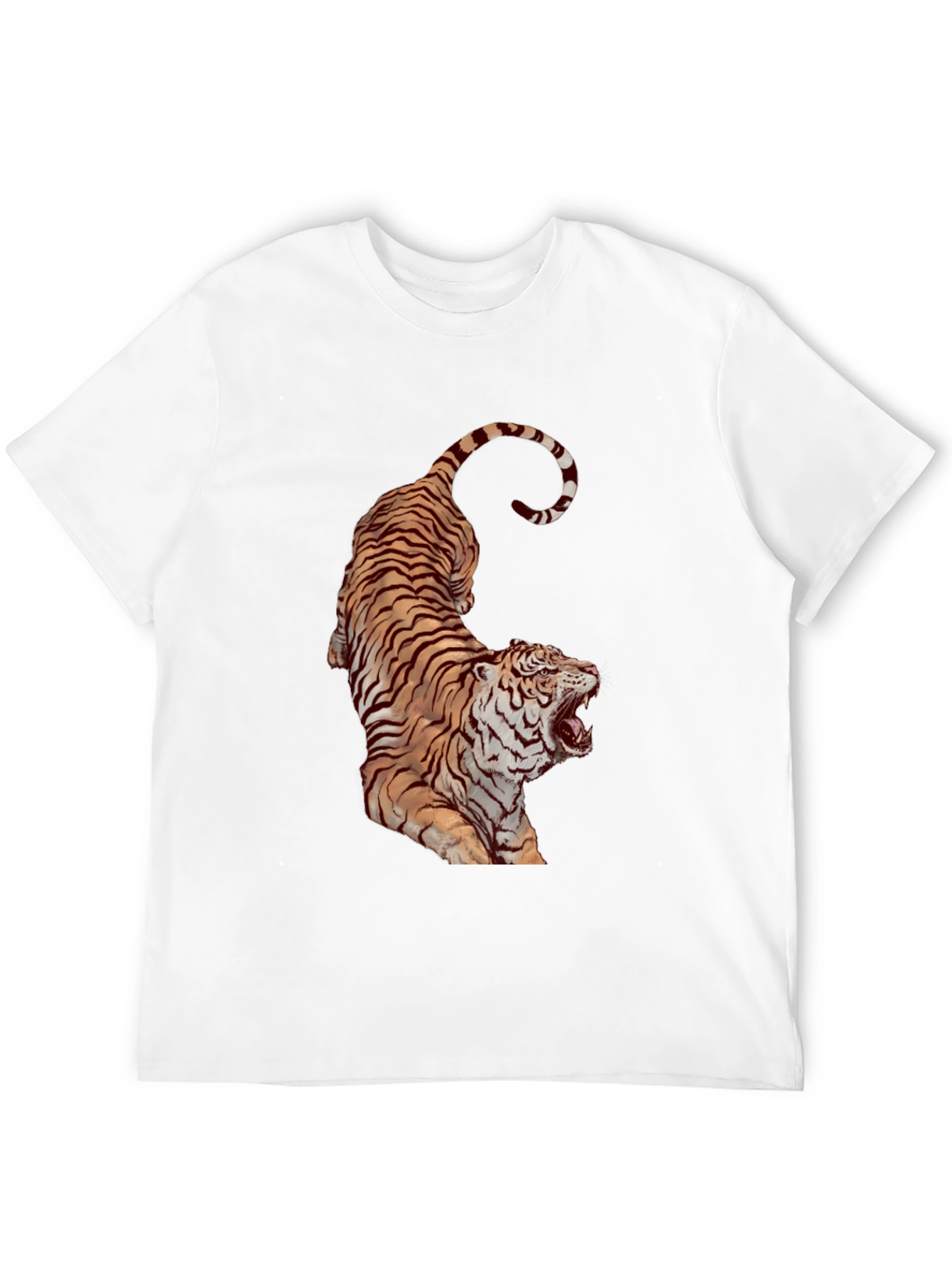Tiger Graphic Print Black T-Shirt