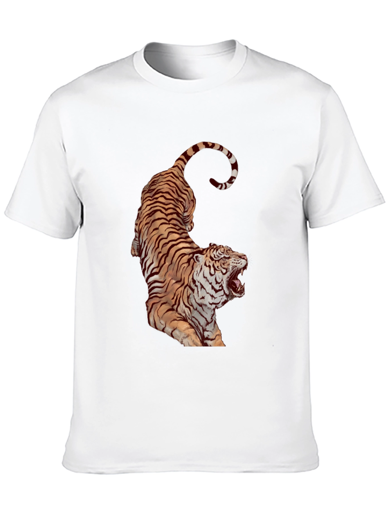 Tiger Graphic Print Black T-Shirt
