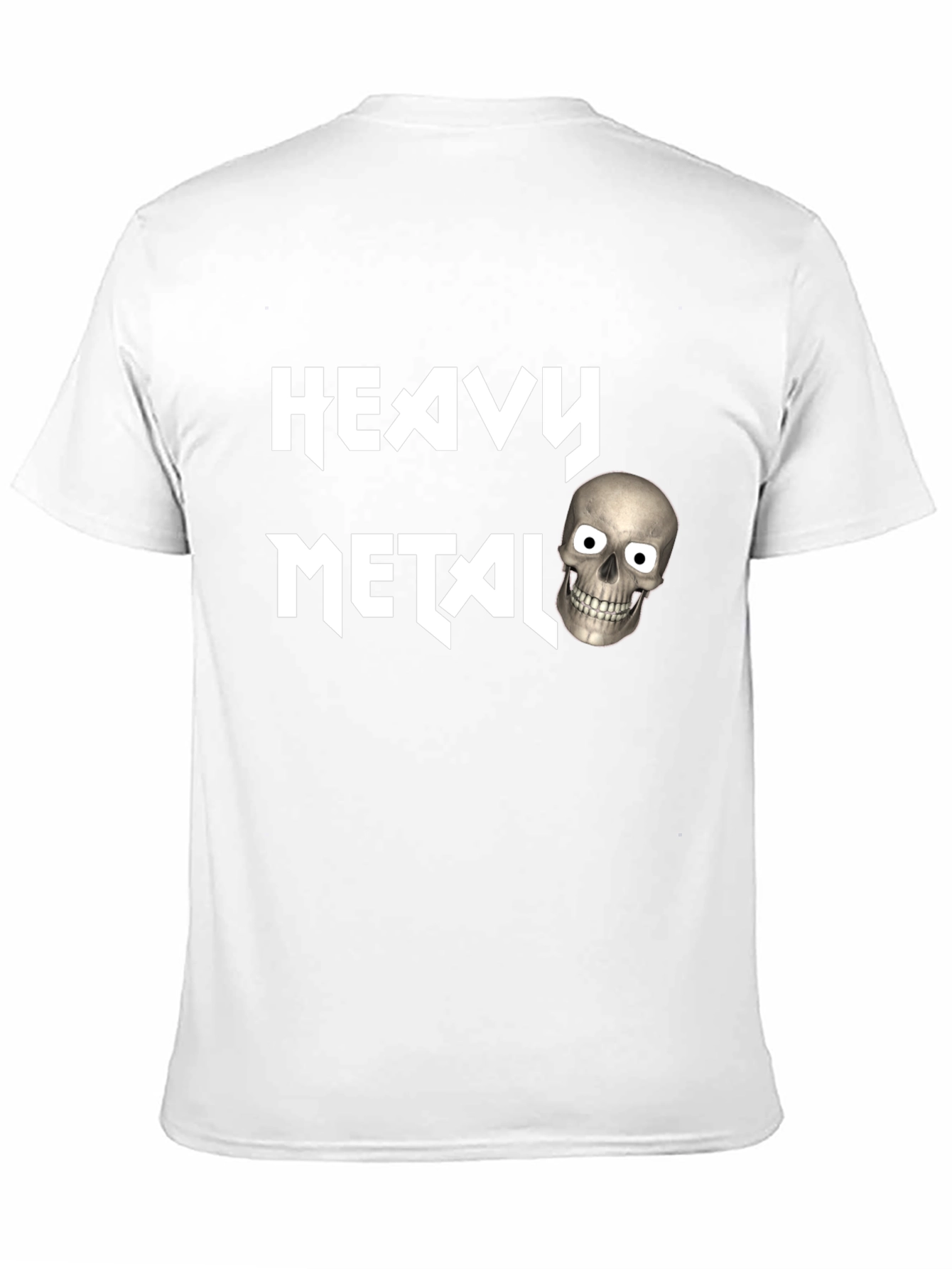 Heavy Metal Skull Graphic Black T-Shirt