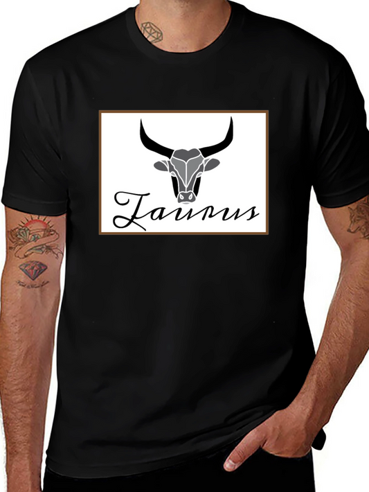 Taurus Zodiac Sign Black T-Shirt