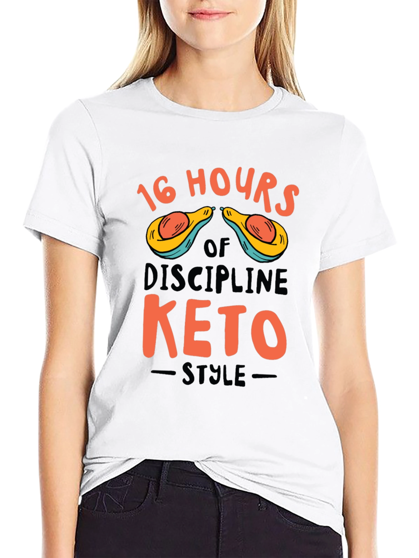 16 Hours Keto Style Graphic Tee - Black