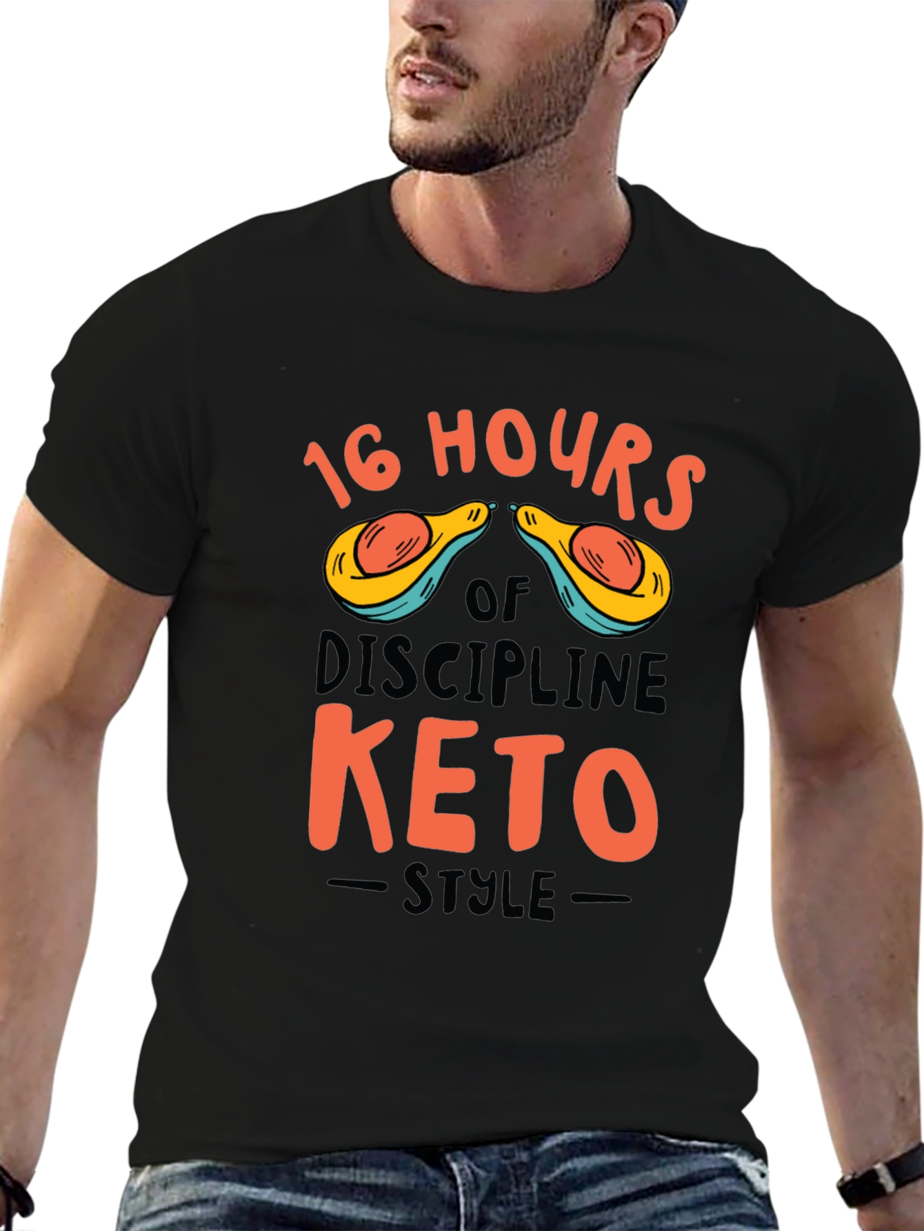 16 Hours Keto Style Graphic Tee - Black
